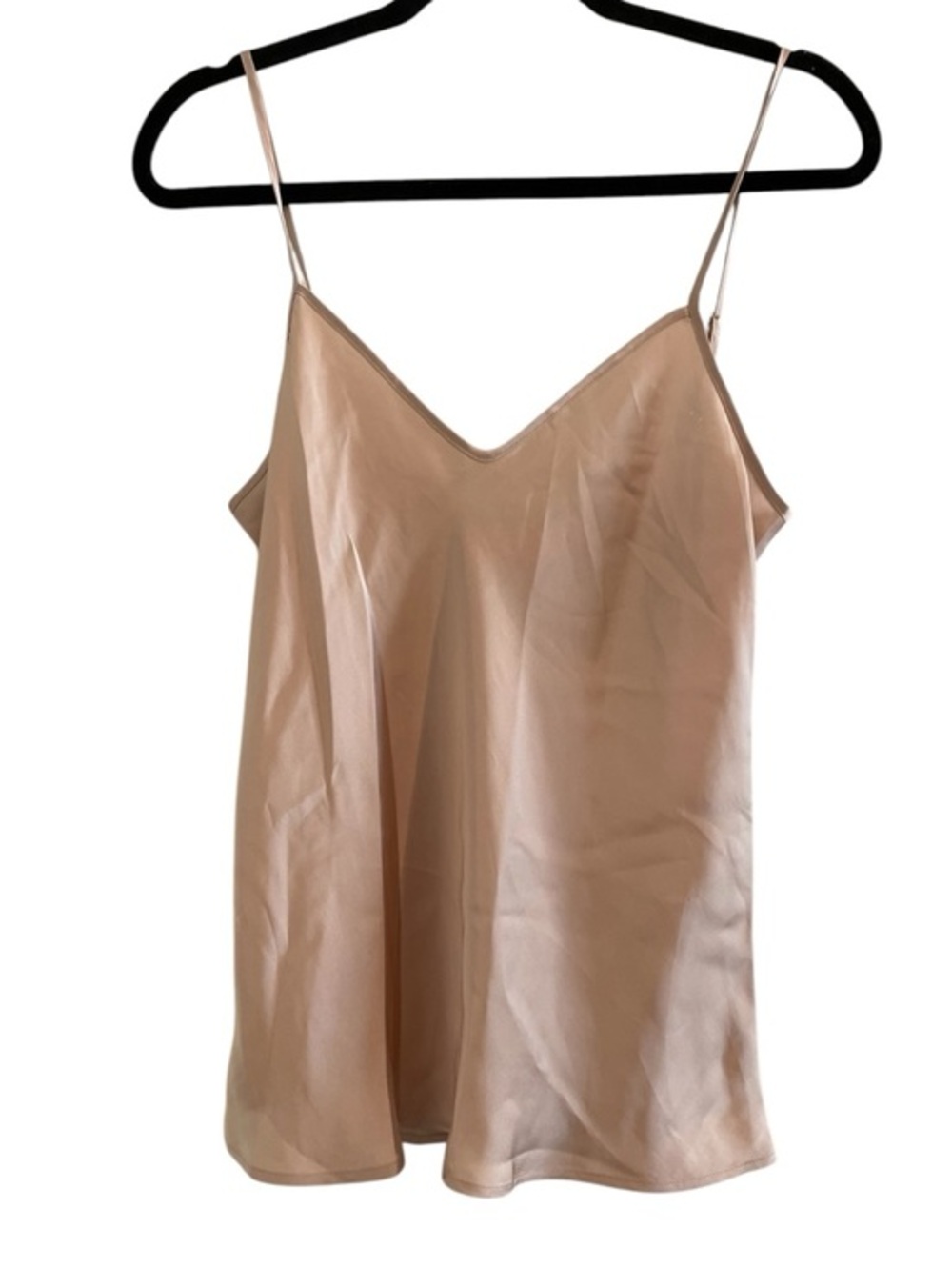 Trina Turk Champagne Silk V-Neck Camisole Size Medium Large